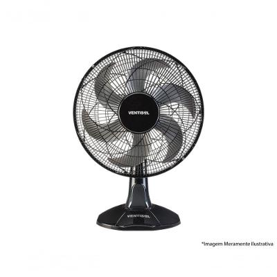Ventilador Mesa Turbo Preto 6 Pas 40Cm 80W 220V
