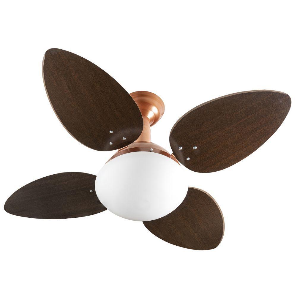 Ventilador De Teto Venti-Delta Jet Cobre Com 4 Pás Marrom Linha Decoratica 110V - 1
