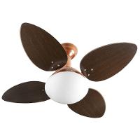 Ventilador De Teto Venti-Delta Jet Cobre Com 4 Pás Marrom Linha Decoratica 110V - 1