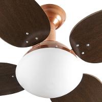Ventilador De Teto Venti-Delta Jet Cobre Com 4 Pás Marrom Linha Decoratica 110V - 2