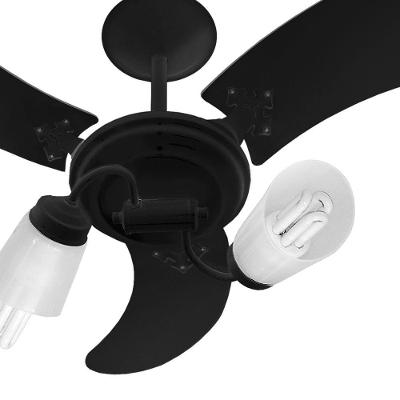Ventilador De Teto Venti-Delta New Spot Delta 3 Pás Laqueada Preto 220V