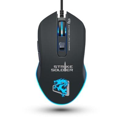 Mouse Gamer Striker Soldier Led 6 Botões 4800 Dpi Mgss Elg