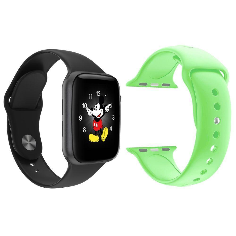 Kit 1 Relógio Smartwatch Ld5 Preto + 1 Pulseira Verde - 1