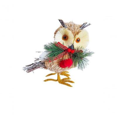 Coruja Decorativa De Natal 20 Cm - Bc 1112