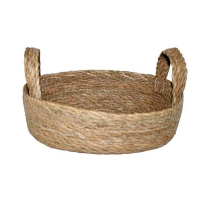 Cesta Terra Oval Em Fibra Natural Com Alça L25xp18xa7
