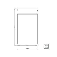 Lixeira Tramontina Friuli Em Aço Inox Com Acabamento Escovado 65 L Sem Tampa Tramontina - 5