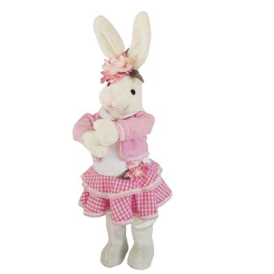 Coelha Com Vestido Rosa Com Babado 80cm