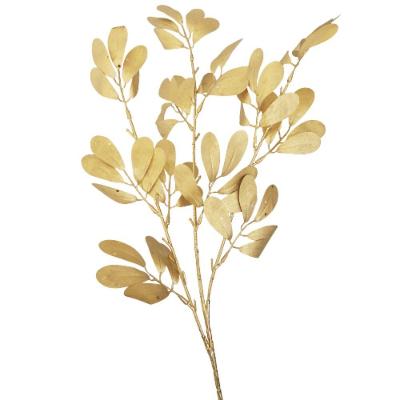Galho Decorativo Folhas Douradas 70cm 70cm