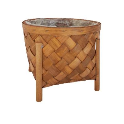 Cachepot Em Fibras De Madeira Alt 23cm X Diam 26cm