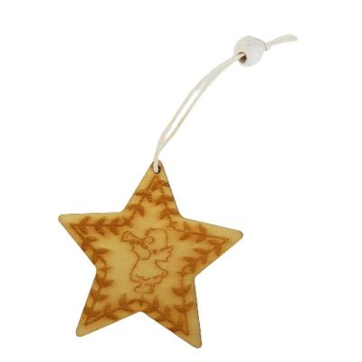 Enfeite Natal Pendurar Madeira Kit 9 Pçs 9 Peças