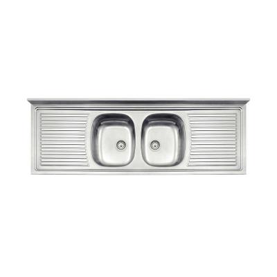 Pia De Apoio Tramontina Ribon 2c 34 Em Aço Inox 160x55 Cm Tramontina