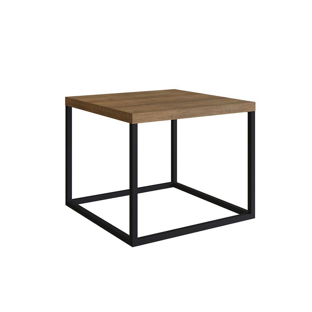 Mesa de Centro Cube Estilo Industrial Base Metálica 32,5cm - 4