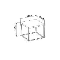 Mesa de Centro Cube Estilo Industrial Base Metálica 32,5cm - 2