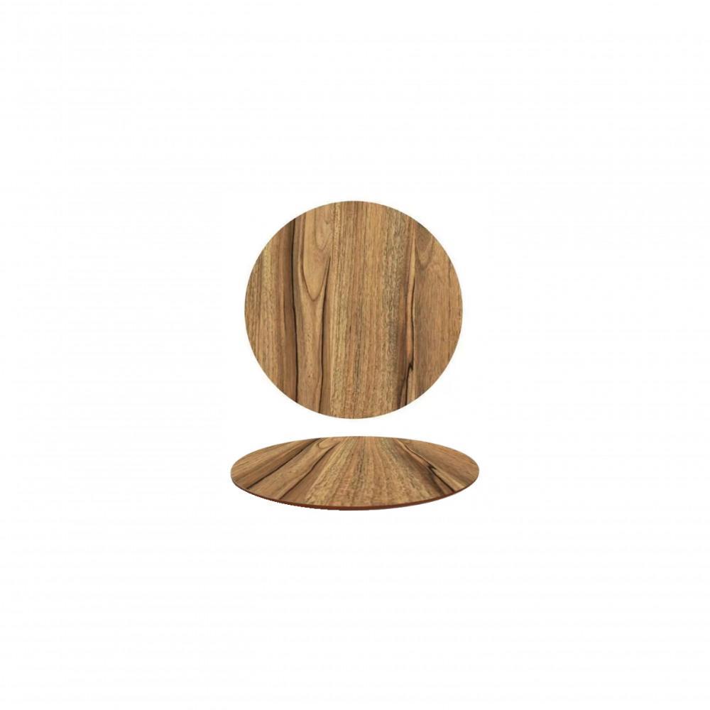 Tampo Em Mdf 18mm Redondo 120 Cm - Freijó Cor Marrom - 1