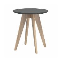 Mesa Lateral Retrô Siena Grafite Carvalho 60cm - 1