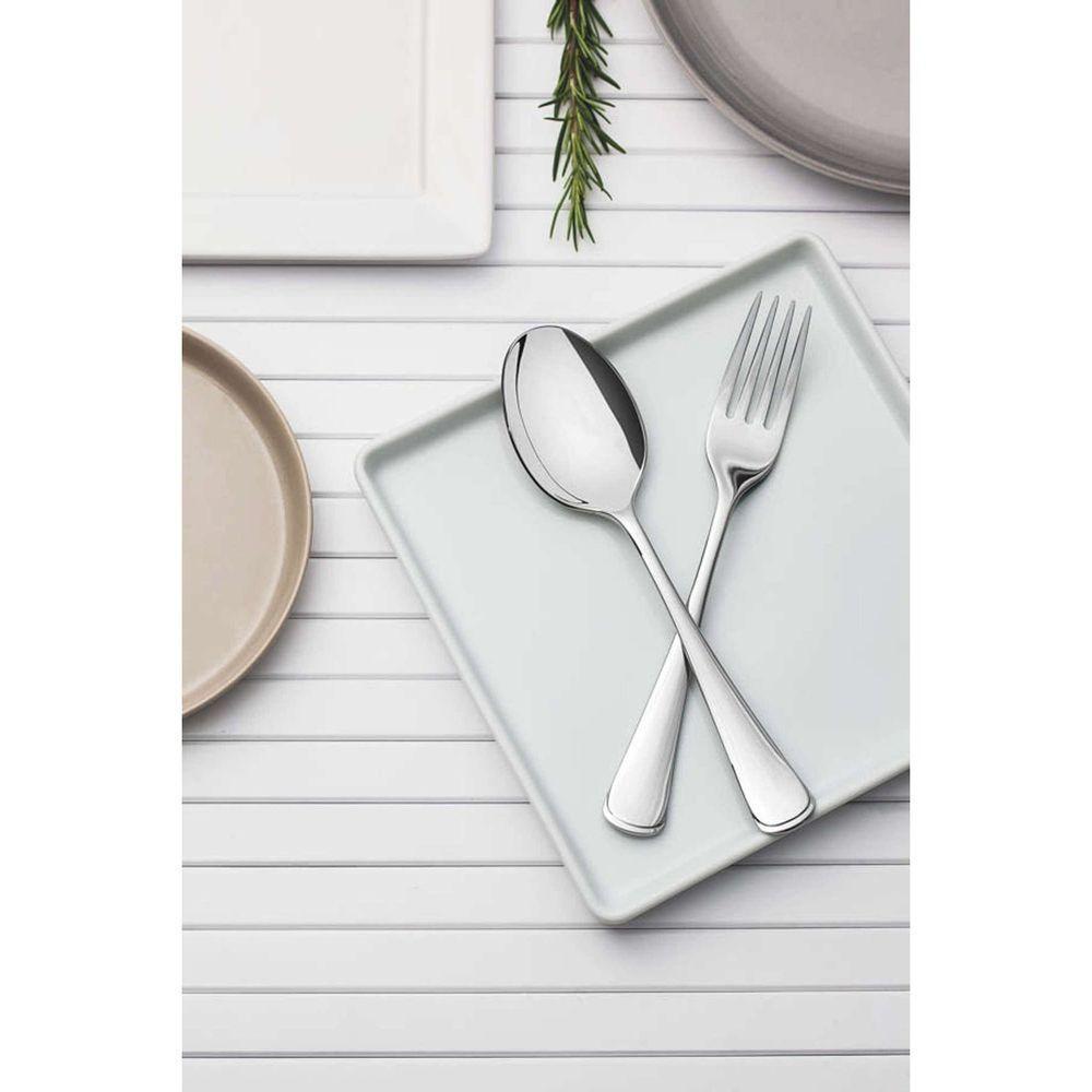 Faqueiro Mônaco Em Aço Inox Com Facas De Mesa Forjadas 6mm Acabamento Alto Brilho 24pçs - 9