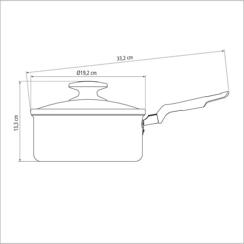 Panela Loreto Alumínio Revestimento Antiaderente Starflontampa De Vidro 18 Cm 2,0 L - 4