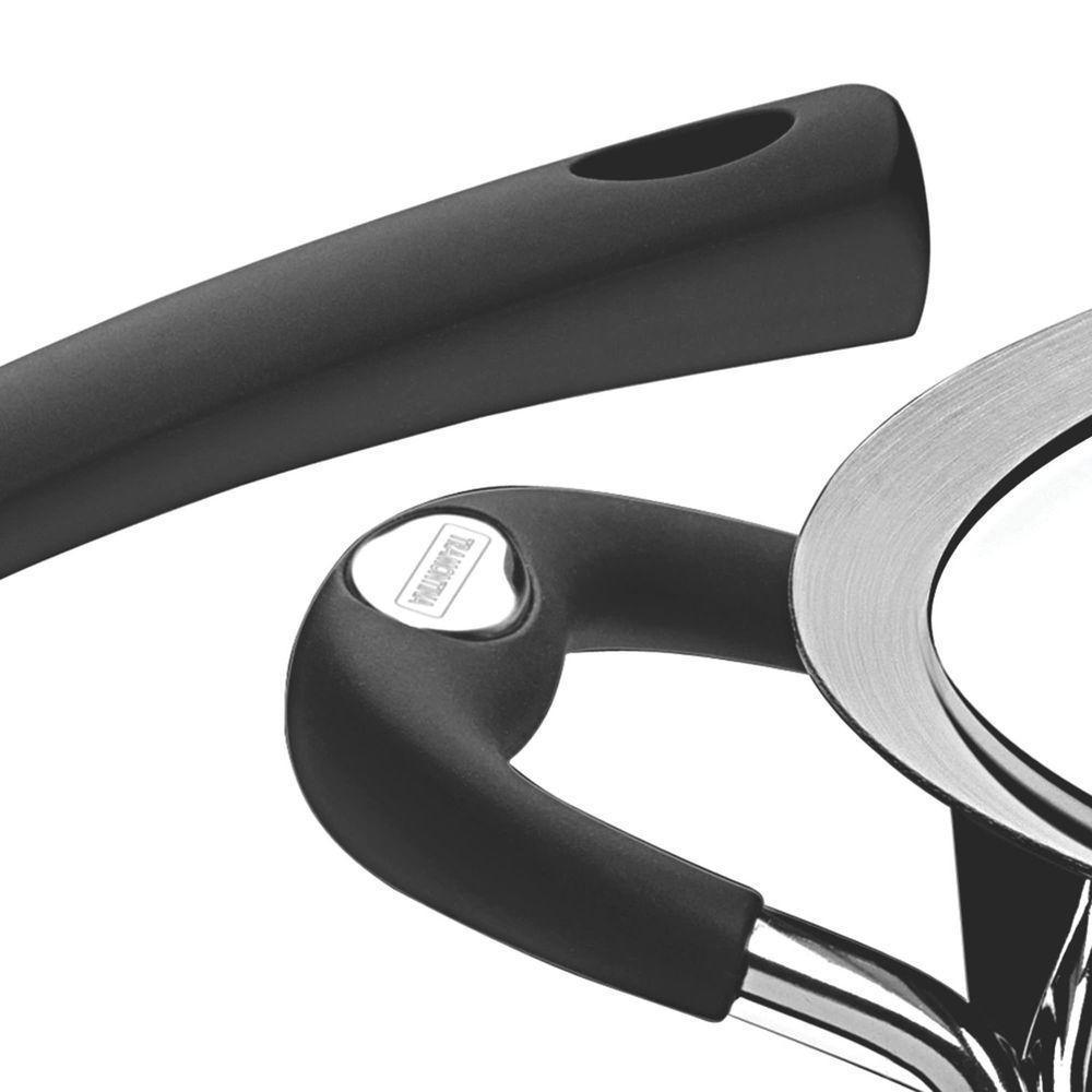 Caçarola Duo Silicone Funda Em Aço Inox Fundo Triplo Com Tampa E Alças Em Silicone 16 Cm - 3