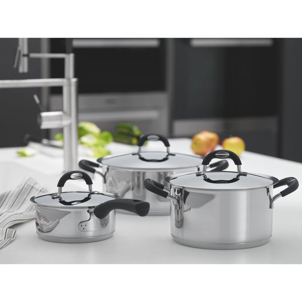 Caçarola Duo Silicone Funda Em Aço Inox Fundo Triplo Com Tampa E Alças Em Silicone 16 Cm - 7