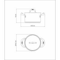 Caçarola Duo Silicone Funda Em Aço Inox Fundo Triplo Com Tampa E Alças Em Silicone 16 Cm - 5