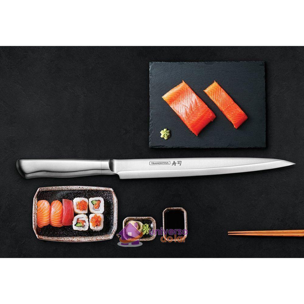 Faca Yanagiba Tramontina Sushi Diamond Com Lâmina E Cabo Em Aço Inox 13" Tramontina - 3