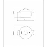 Caçarola Funda Allegra Em Aço Inox Com Fundo Triplo E Tampa De Vidro 16 Cm 1,5 L - 8