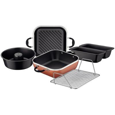 Kit Lyon Em Alumínio Forjado Com Revestimento Interno E Externo Antiaderente Starflon Hig
