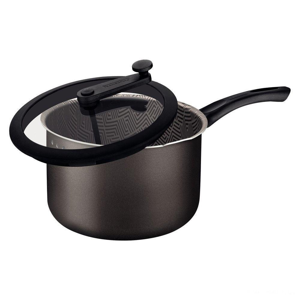 Pipoqueira Paris Antiaderente Starflon Max Chumbo Com Tampa De Vidro 22 Cm 4,8 L - 3