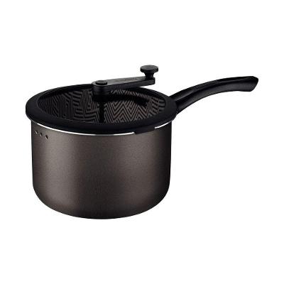 Pipoqueira Paris Antiaderente Starflon Max Chumbo Com Tampa De Vidro 22 Cm 4,8 L