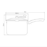 Pipoqueira Paris Antiaderente Starflon Max Chumbo Com Tampa De Vidro 22 Cm 4,8 L - 5