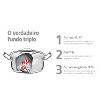 Caldeirão Professional Tramontina Em Aço Inox Com Fundo Triplo ø 24cm Tramontina - 7