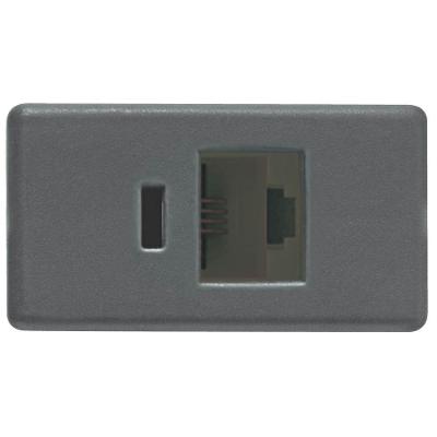 Módulo Para Tomada De Telefone Rj11 Tramontina Izyflat Grafite Tramontina