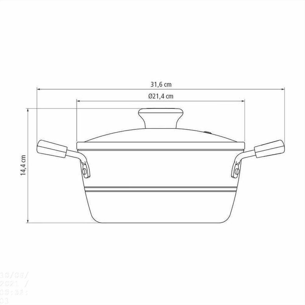 Caçarola Sicília Em Alumínio Com Revestimento Interno E Externo Em Antiaderente Starflon - 4