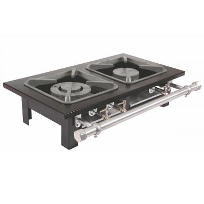 Fogão 2 Bocas Alta Pressão 2bap M2 30x30 Pf. 6,5 Mesa Metalmaq