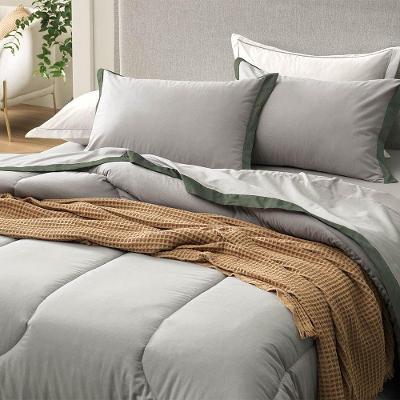 Jogo De Cama Casal Karsten 180 Fios Percal 100% Algodão Duo Branco-malva