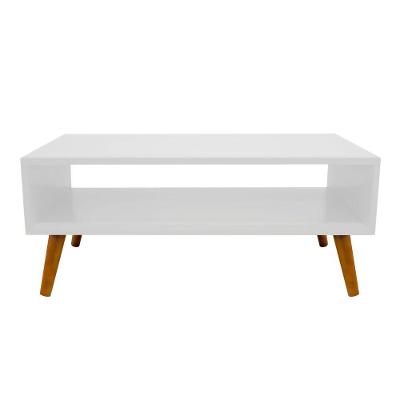 Mesa De Centro Pé Palito Laqueada Branca