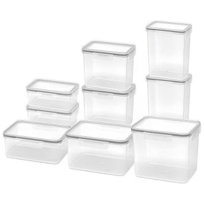 Conjunto De Potes Herméticos Hug 9 Peças Transparente Coza