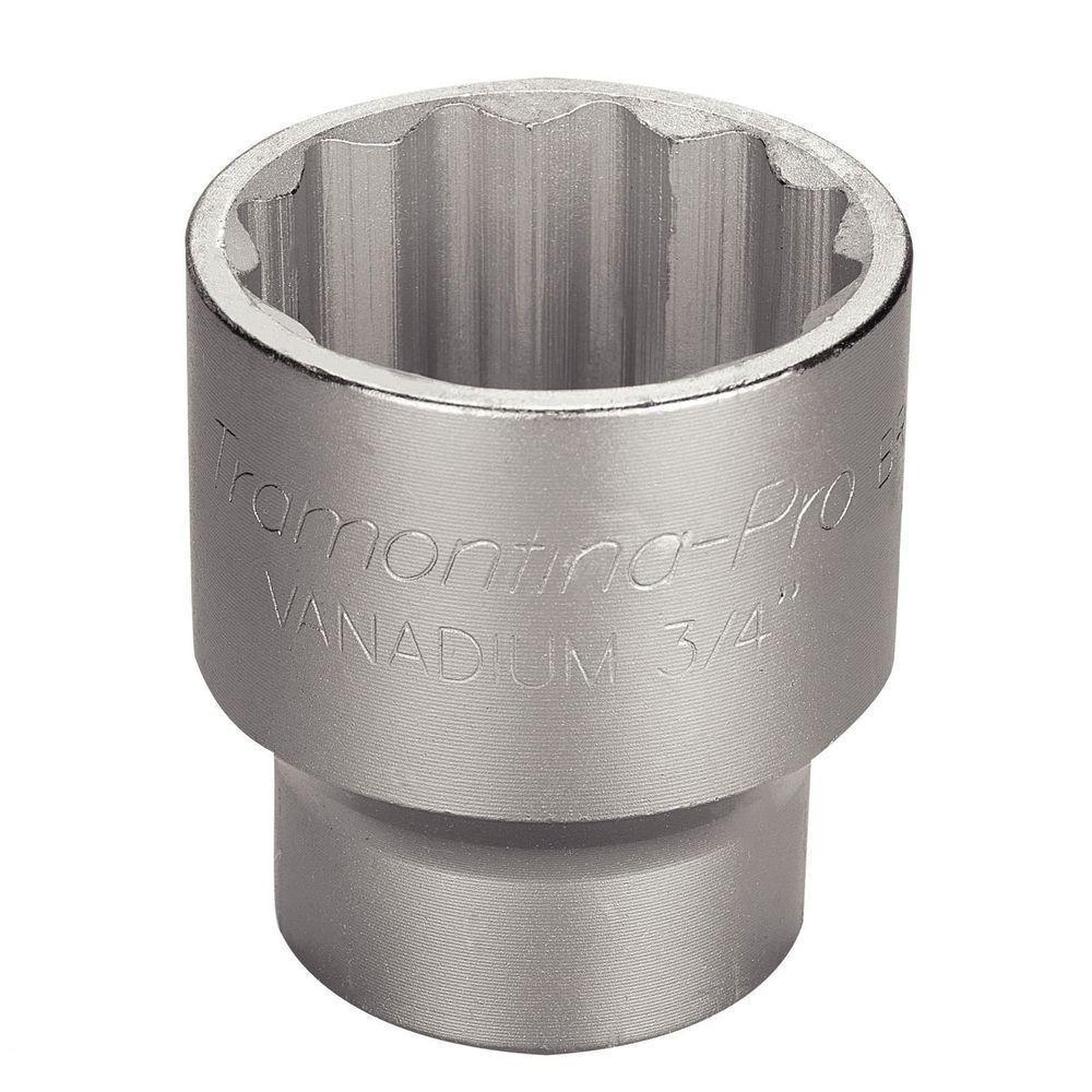 Soquete Estriado Em Aço Cromo Vanádio 50 Mm - Encaixe 3/4" Tramontina - 1