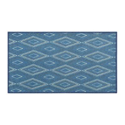 Tapete Quarto 1,50x 2,00 Antiderrapante Azul Hb-09