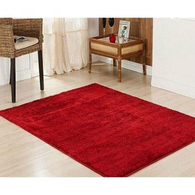 Tapete 1,50 X 2,00m Macio Antiderente Vermelho