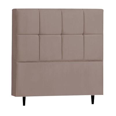 Cabeceira Roma Para Cama Box Queen 160 Cm Suede Bege