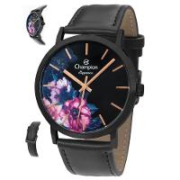 Relógio Champion Feminino Ref: Cn20720m Prateado Flor - 1