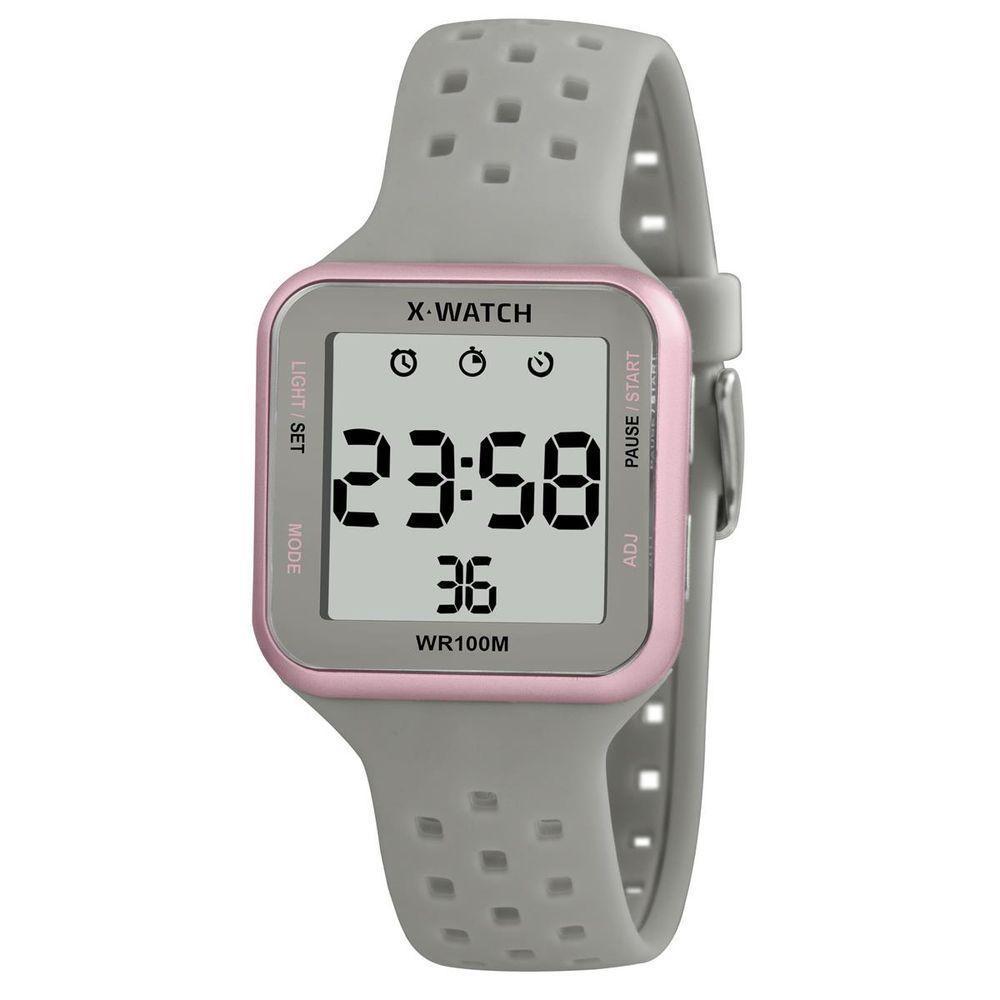 Relógio X-watch Feminino Ref: Xlppd034w Bxgx Retangular Digital - 10