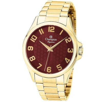 Relógio Champion Feminino Ref: Cn26377v Casual Dourado