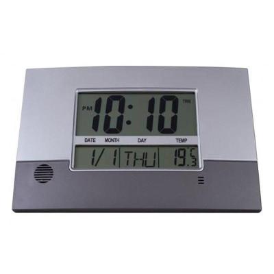 Relógio De Parede Herweg Ref: 6473-071 Digital Cinza Metálico