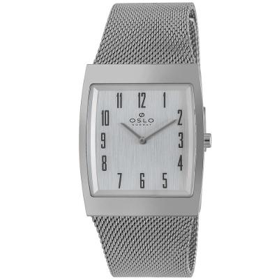 Relógio Oslo Masculino Ref: Ogbsss9t0001 S2sx Slim Mesh Retangular Prateado