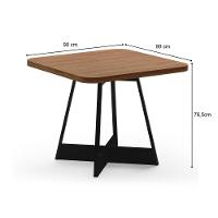 Conjunto Sala De Jantar Seul 4 Cadeiras Carraro Grafite/preto/nogal - 7