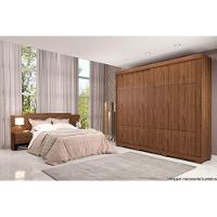 Guarda Roupas 2 Portas De Correr E 4 Gavetas C- Pés Blumenau Avelã-Off White - Panan - 4