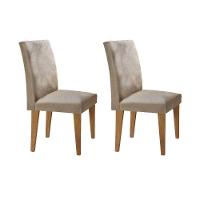 Cadeira Sala De Jantar Grécia Kit 2 Un Capuccino/animale Chocolate - Rufato - 1