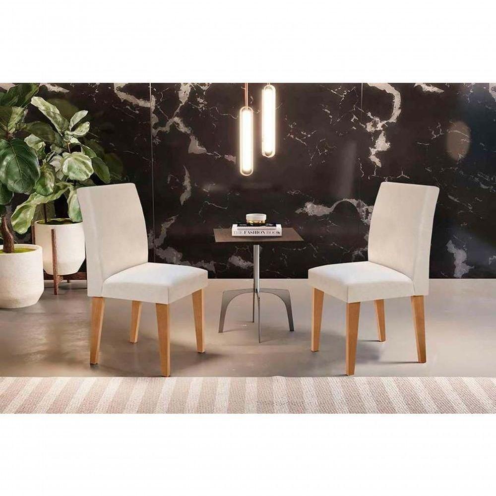 Cadeira Sala De Jantar Grécia Kit 2 Un Capuccino/animale Chocolate - Rufato - 1